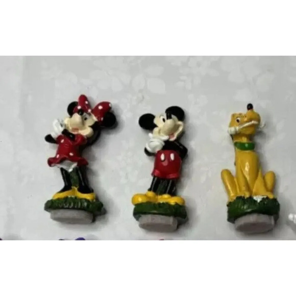 Lot Of 8 Disney Miniature Garden Figurines Mickey Mouse Minnie Daisy Pluto - Picture 1 of 3